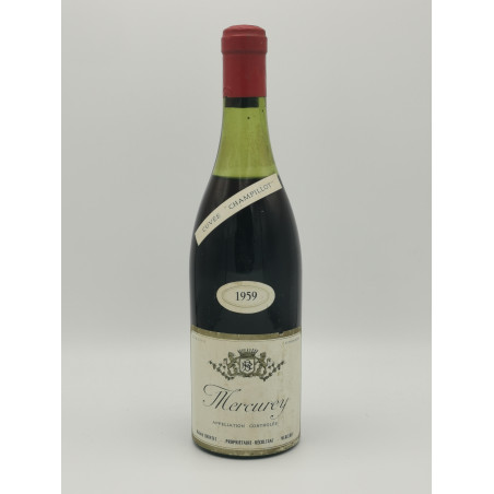 Mercurey Cuvée Champillot Rouge 1959 Roland Brintet 75 cl 135,00 € 1959 chez Millésimes à la Carte