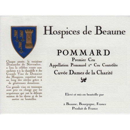 Pommard 1er Cru Cuvée Dames de la Charité 2022 Hospices de Beaune 75 cl 179,00 € Côte de Beaune chez Millésimes à la Carte