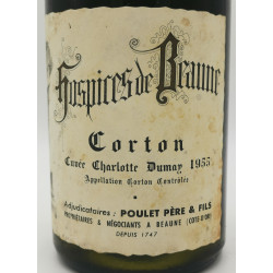 Corton 1955 Grand Cru Cuvée Charlotte Dumay Hospices de Beaune75cl 665,00 € 1955 chez Millésimes à la Carte