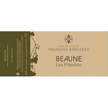 Beaune Les Prévolles Blanc 2022 Domaine François Bergeret 75 cl 27,00 € Côte de Beaune chez Millésimes à la Carte