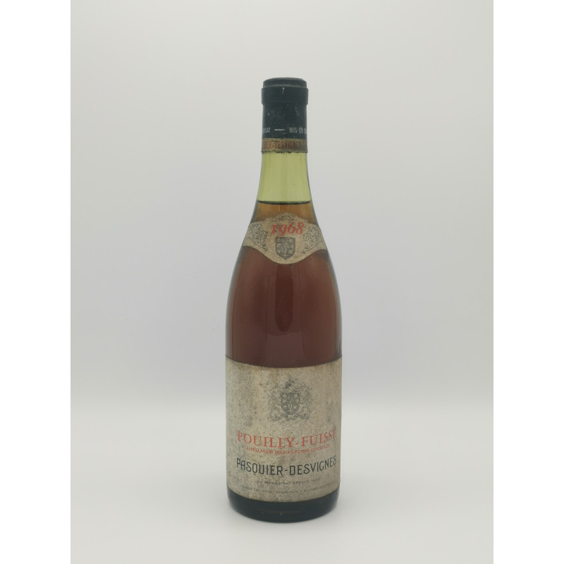 Pouilly Fuissé 1968 Pasquier Desvignes 75 cl 79,00 € 1968 chez Millésimes à la Carte