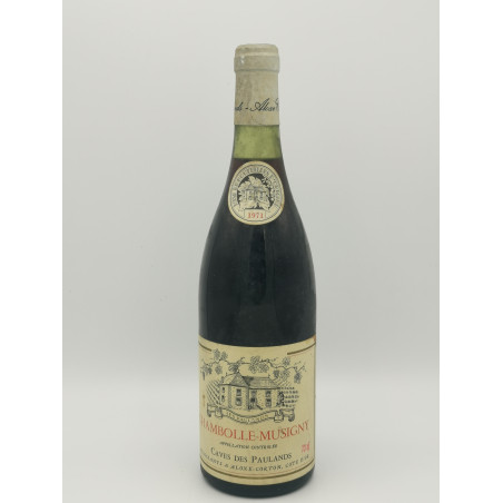 Chambole Musigny 1971 Cave des Paulands 75 cl 155,00 € 1971 chez Millésimes à la Carte