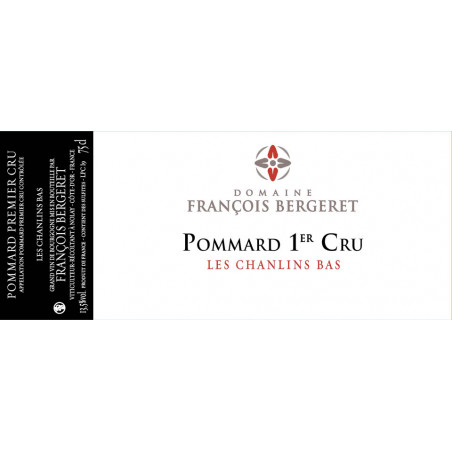 Pommard 1er cru Les Chanlins Bas 2022 Domaine François Bergeret 75 cl 65,00 € Côte de Beaune chez Millésimes à la Carte