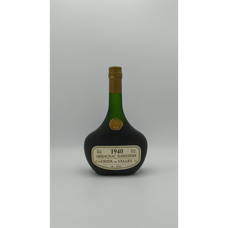 Armagnac Rarissime Extra Vieille 1940 Croix de Salles 70 cl 995,00 € 1940 chez Millésimes à la Carte