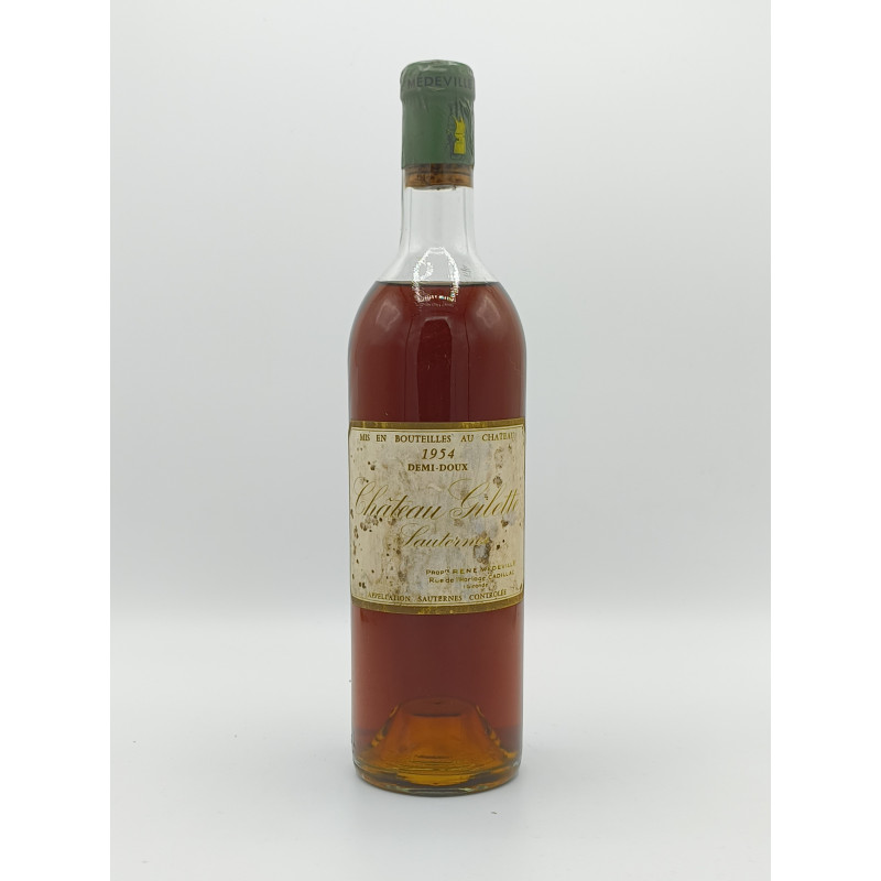 Château Gilette 1954 Sauternes Demi Doux 75 cl 325,00 € 1954 chez Millésimes à la Carte Château Gilette 1954 Sauternes Demi Doux 75 cl 325,00 € 1954 chez Millésimes à la Carte