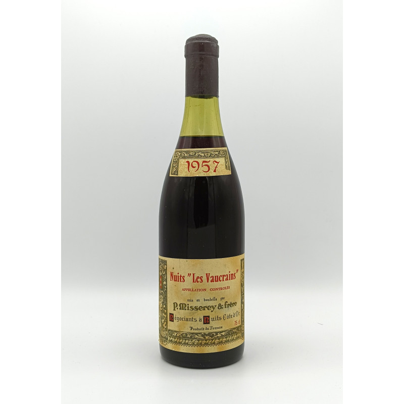 Nuits Saint Georges (1er Cru) Les Vaucrains 1957 Misserey & Frères 75 cl 289,00 € 1957 chez Millésimes à la Carte