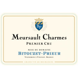 Meursault Premier Cru Les Charmes 2023 Domaine Bitouzet Prieur 75 cl 95,00 € Côte de Beaune chez Millésimes à la Carte