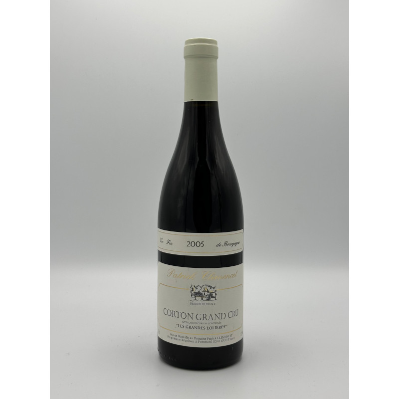 Corton Grand Cru 2005 Les Grandes Lolières Patrick Clemencet 75 cl 109,00 € Rouge chez Millésimes à la Carte
