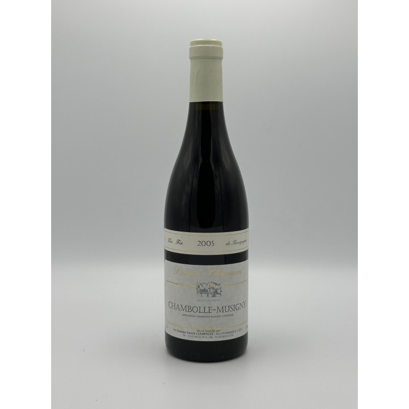 Chambolle-Musigny 2005 Patrick Clemencet 75 cl 95,00 € Rouge chez Millésimes à la Carte