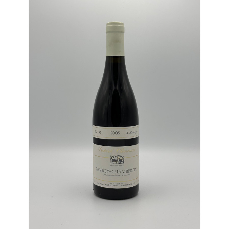 Gevrey-Chambertin 2005 Patrick Clemencet 75 cl 79,00 € Rouge chez Millésimes à la Carte