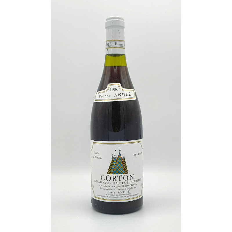 Corton Hautes Mourottes Grand Cru 1986 Pierre André 75 cl 145,00 € 1986 chez Millésimes à la Carte