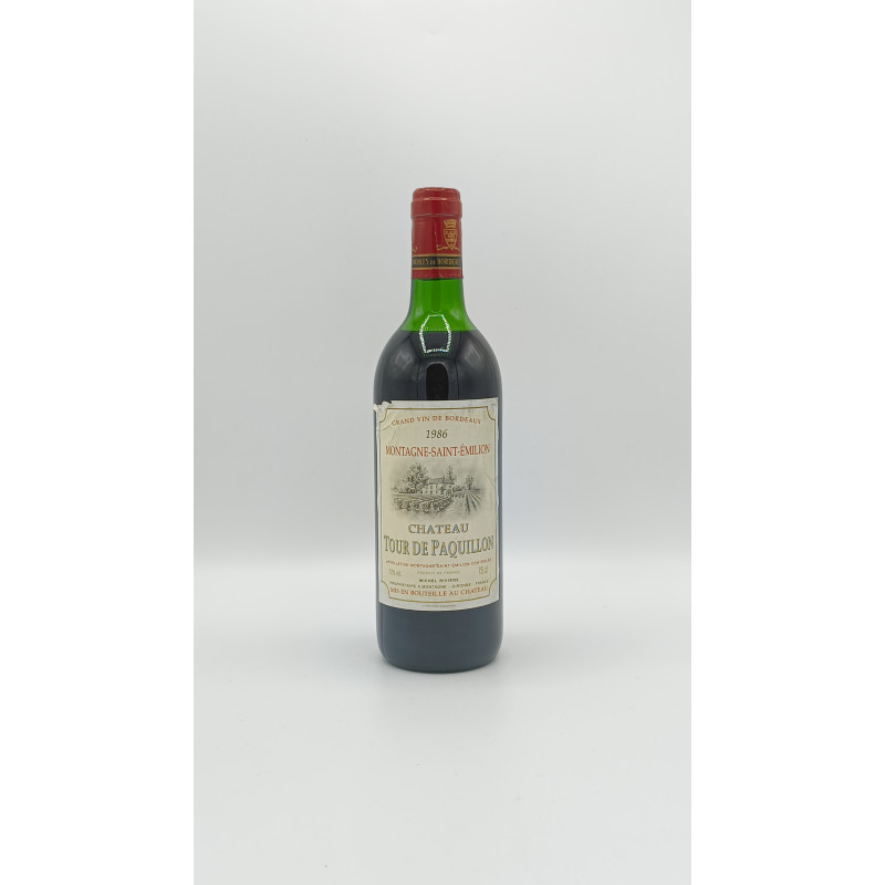 Château Tour de Paquillon Montagne Saint Emilion 1986 75cl 39,00 € Bordeaux chez Millésimes à la Carte