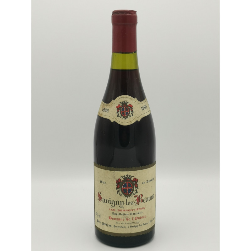 Savigny Les Beaune 1er Cru Les Serpentières 1986 Domaine de l'Oubrée 89,00 € Rouge chez Millésimes à la Carte