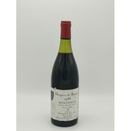 Monthelie 1er Cru 1986 Cuvée Lebelin 75cl Hospices de Beaune 129,00 € Les vins rouges chez Millésimes à la Carte