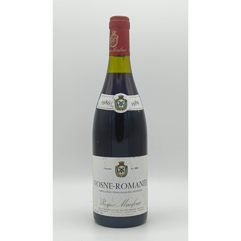 Vosne Romanée 1986 Prosper Maufoux 75 cl 135,00 € Côte de Nuits chez Millésimes à la Carte