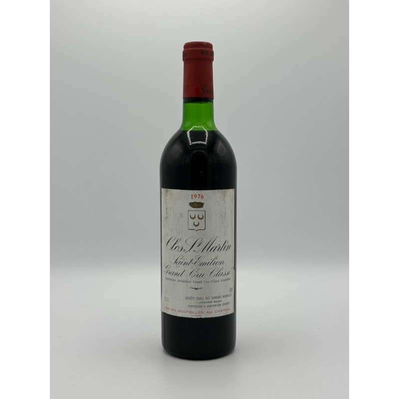 Saint Emilion Grand Cru Classe 1976 Château Clos Saint Martin 73cl 159,00 € Rouge chez Millésimes à la Carte