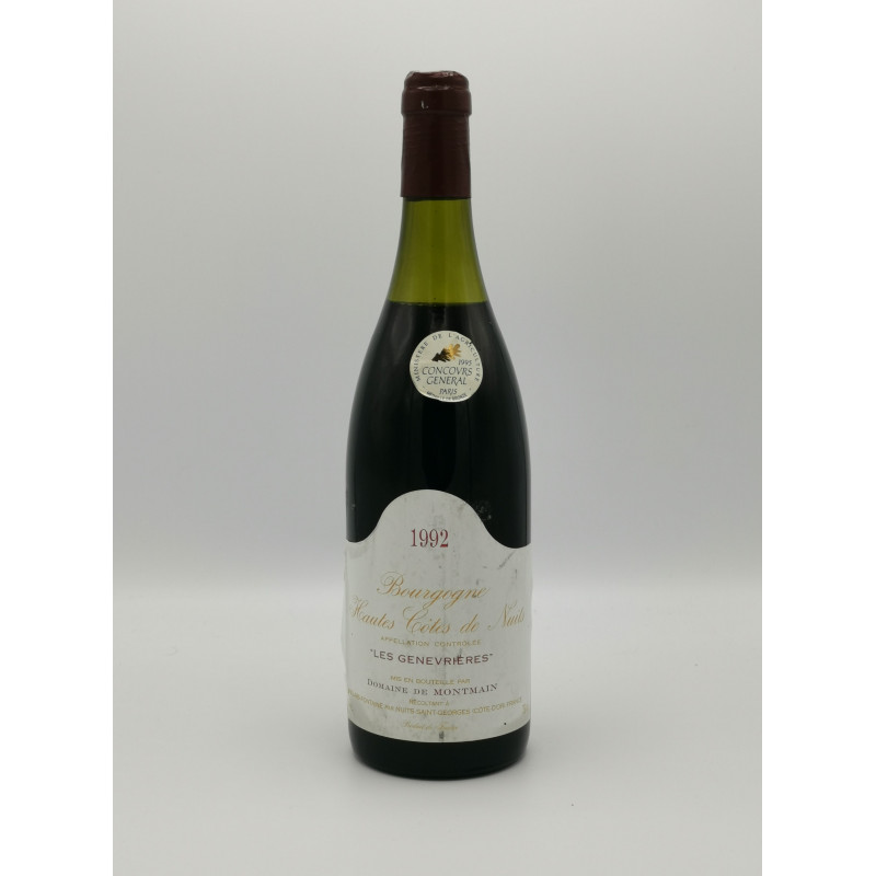 Bourgogne Hautes Côtes de Nuits Les Genevrières 1992 Domaine de Montmain 75cl 65,00 € Rouge chez Millésimes à la Carte