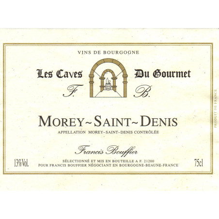 Morey Saint Denis 1995 Les Caves du Gourmet 75 cl 75,00 € 1995 chez Millésimes à la Carte